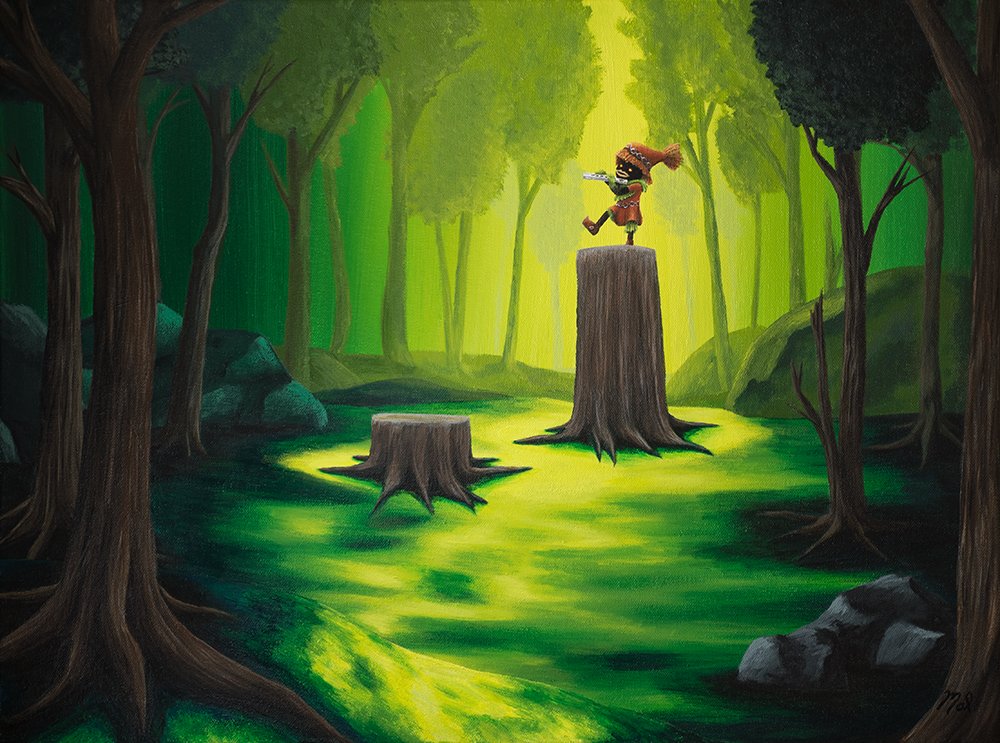 Mal on X: Today is the last day to bid on my Ocarina of Time inspired  painting: Lost Woods   / X