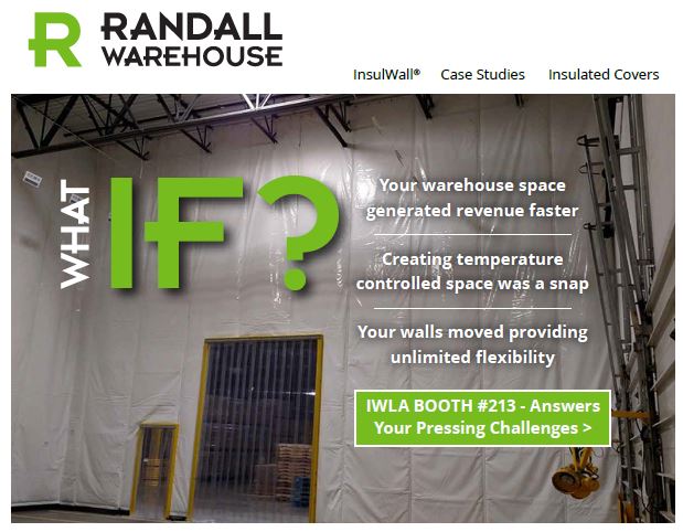 RandallWhse's tweet photo. It's your #lucky day 3PLs @IWLA_US  - stop by @RandallWhse booth 213 next week- we'll solve your toughest warehouse temp-control challenges! https://t.co/fDy0CtlKDC