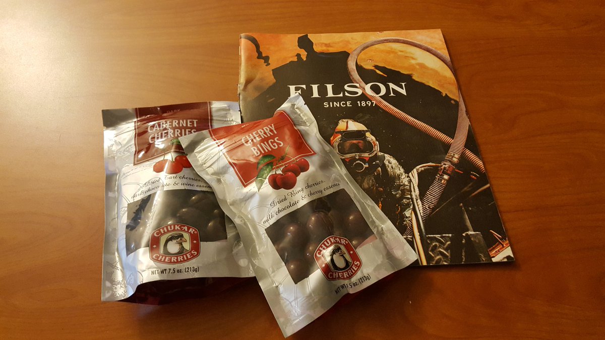 RCIPugetSound's tweet image. Silent auction item #2: made in USA Filson gift card ($300) and CHUKAR Cherries from Pike Place Market.