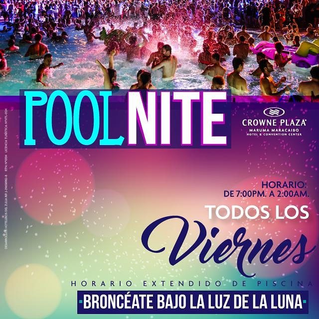 QueHayMaracaibo's tweet photo. #QueHayPaHoy a bañarnos bajo la luz de la luna en los viernes de #PoolNite en el @CrownePlazaMM https://t.co/PXSzcjat8Z