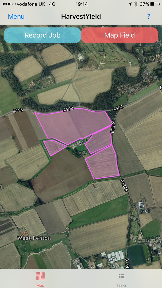 RM_JFSeed's tweet photo. Using @harvestyield mapping fields as we record jobs on the go. Gradually getting the fertiliser on. Good App. https://t.co/hxn59lxDHr