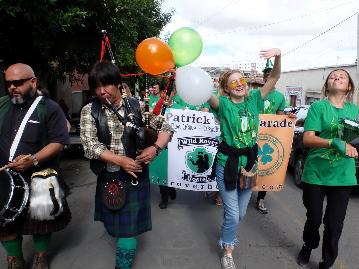 WildRoverH's tweet photo. We've just hosted the worlds highest Paddy's Day Parade! #checkitout #wildroverhostels #StPatricksDay #irishparty #PARADE https://t.co/8j9FgbCfbi