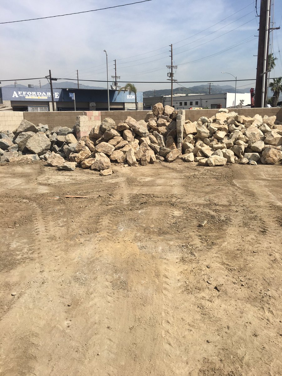 Reloaded our bins for the week. Stop by and schedule your delivery #rocks #boulders #landscape #ponds #waterfalls