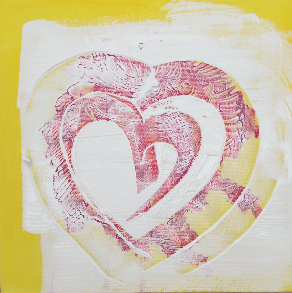 VenusArt2's tweet photo. Serie 3 💛Lente Hart 30x30 cm #lente #art #painting #hearts #spring #artist #followyourheart  #love #yellow #pink #white #lovemywork 🌟 https://t.co/4Zn6BOXwuH