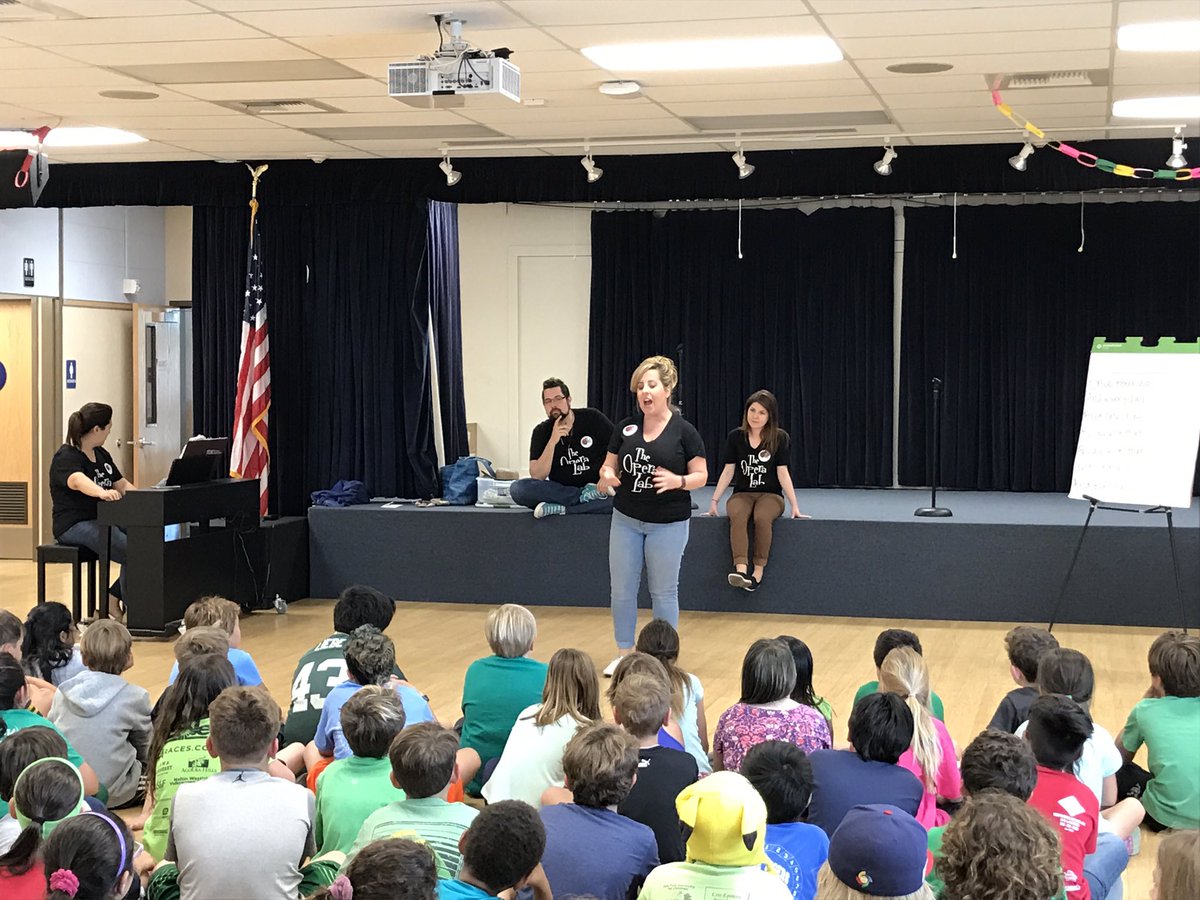 slandisteach's tweet photo. Special visit from SBOperaLab, learning how music, acting, &amp; story telling work 2gthr! Improv &amp; music ed @ work! @brookside_opusd #opshares https://t.co/yj4uV1tKV3