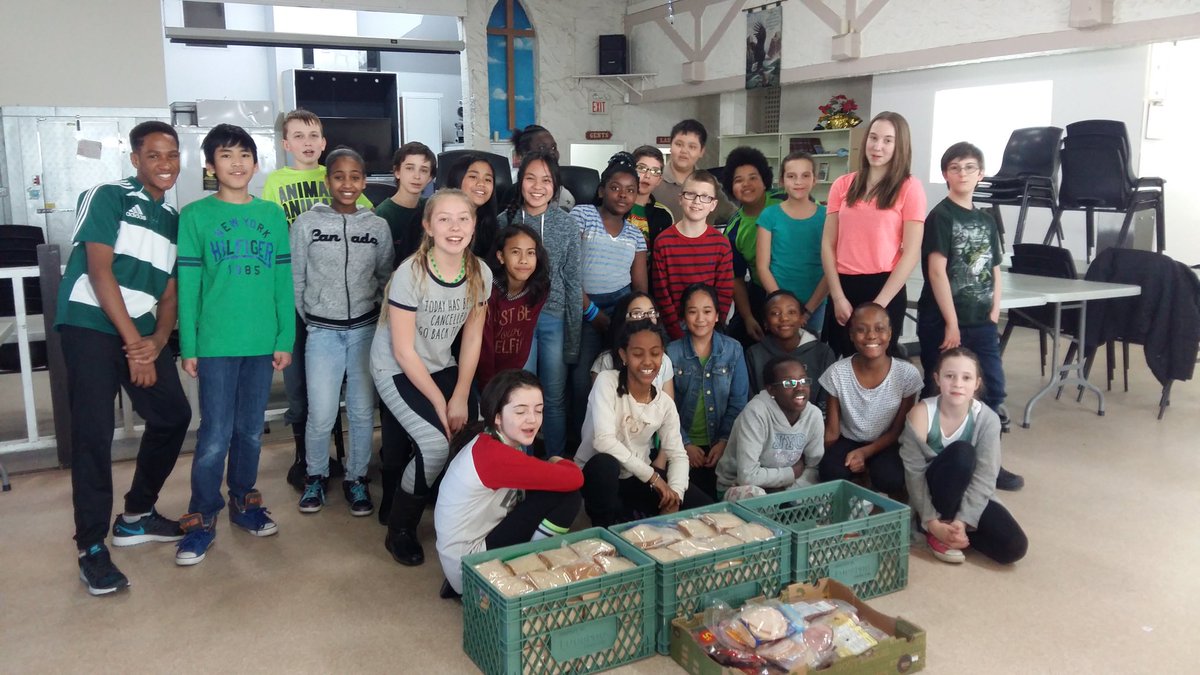 stepherski's tweet photo. Thanks @mustardseedyeg for the great afternoon of learning and helping! 105 sandwiches made with meat to spare. #SocialJustice #ecsdawesome https://t.co/fAKtZ3rI6p
