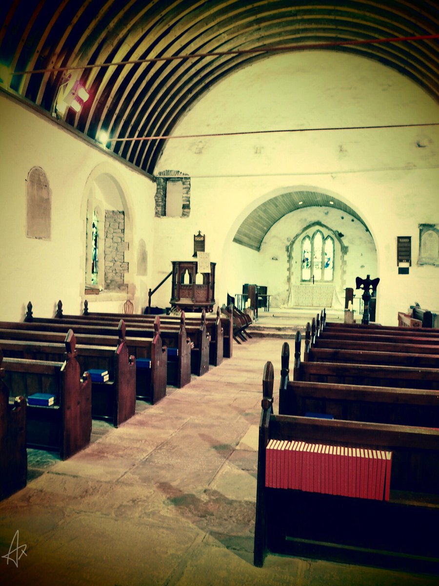 needham_aj's tweet photo. Great way to spend your day! Inspecting the fabric for repairs at St Ilan @eglwyscphilly @ChurchcareL - such a special medieval church https://t.co/rG7vQF6ToD