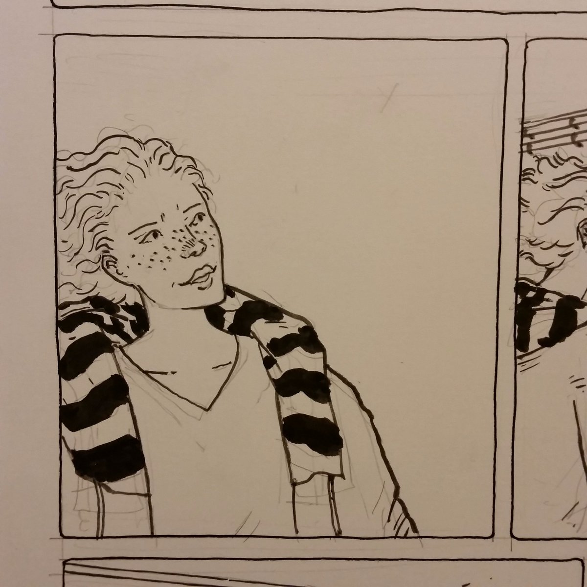 Inked panel from The Unsound. 