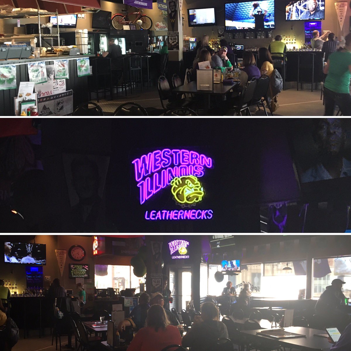 It's starting to fill up at Sports Corner <a href="/124/">1!?*""&?/</a> in #MacombIL - game time is just under two hours away! <a href="/WIUWBB/">Western Illinois Women's Basketball</a> <a href="/WIUAthletics/">Western Illinois Leathernecks</a> <a href="/WIUUnion/">WIU University Union</a> <a href="/KHQA/">KHQA News</a>