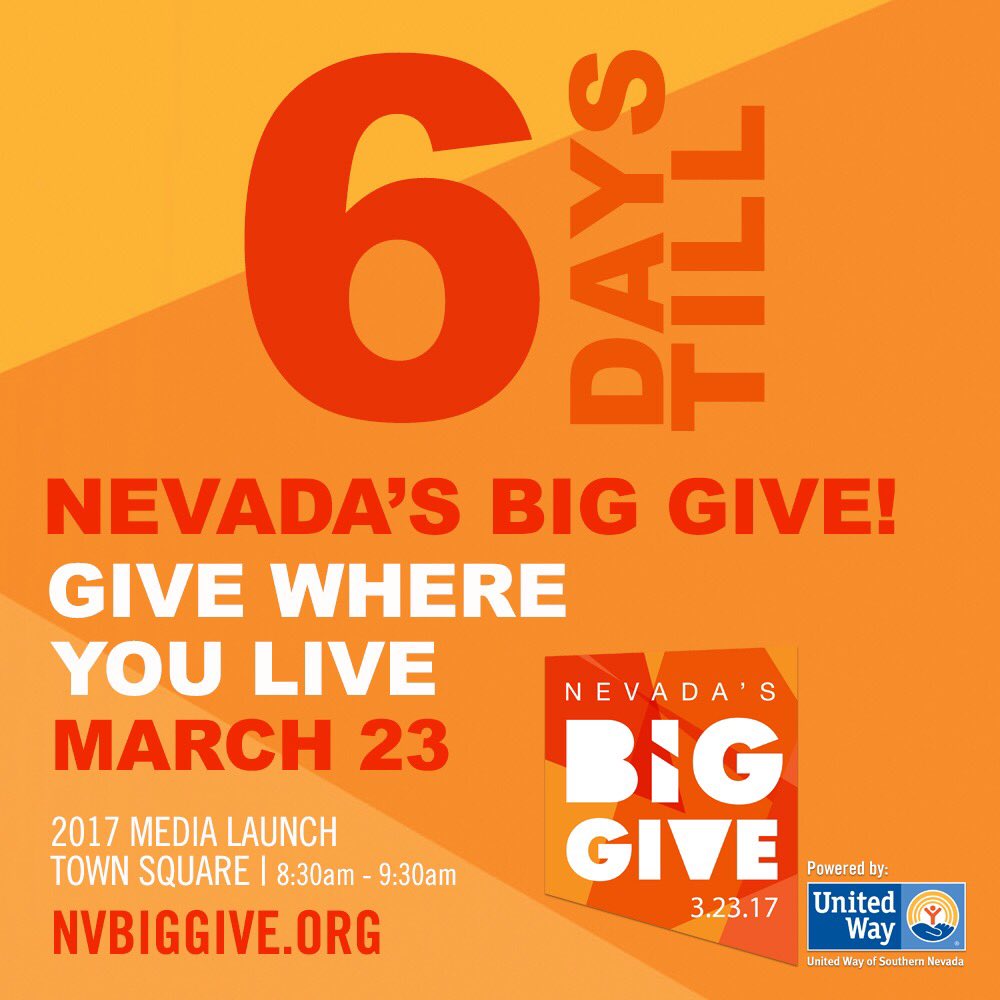 NVBigGive's tweet photo. With less than a week left, as a community we have collectively raised $60,000 through Nevada's Big Give! Start your donations today! https://t.co/wzLZSNsms0