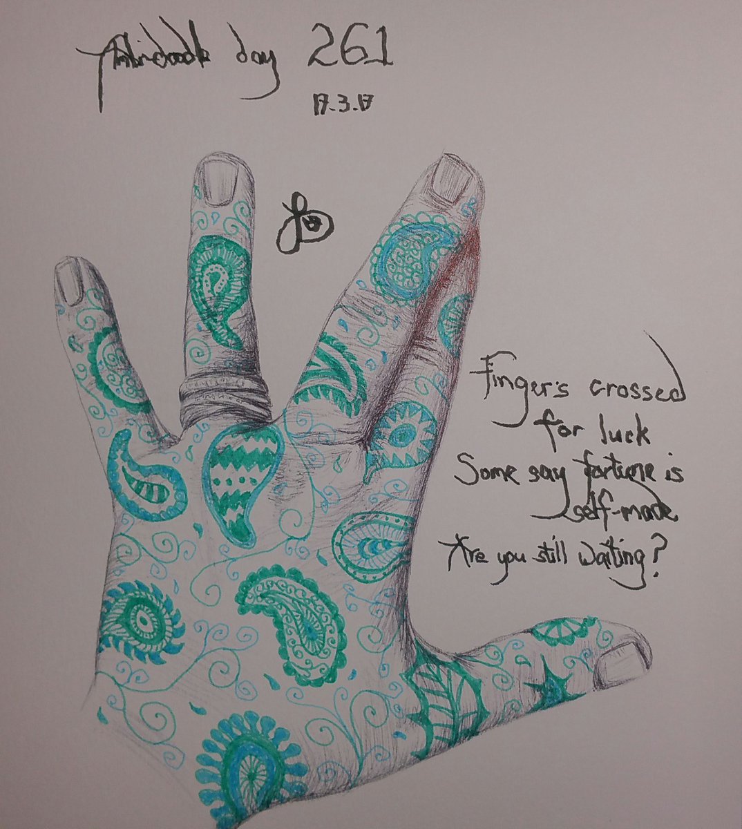 neonblaze72's tweet photo. #ambidexterityrulesok #paisleyart #handart #illustration #fingerscrossed @PaigntonPoet @TheLuckyHand #makeyourownluck #switchdrawer #artist https://t.co/H8Ect4zBID