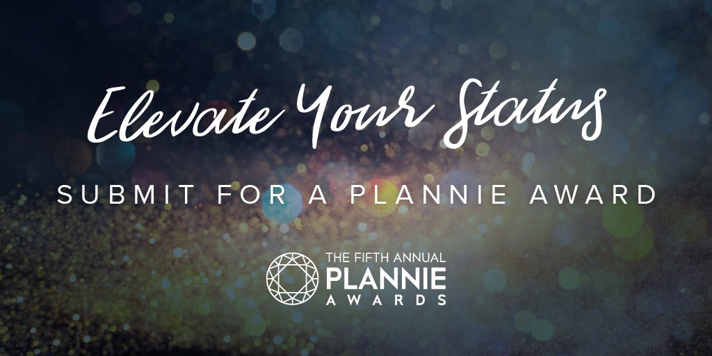 #Eventplanning is no easy job! Let us celebrate you &amp; your #event success! Submit now: bit.ly/2mmgeD8 #PlannieAwards