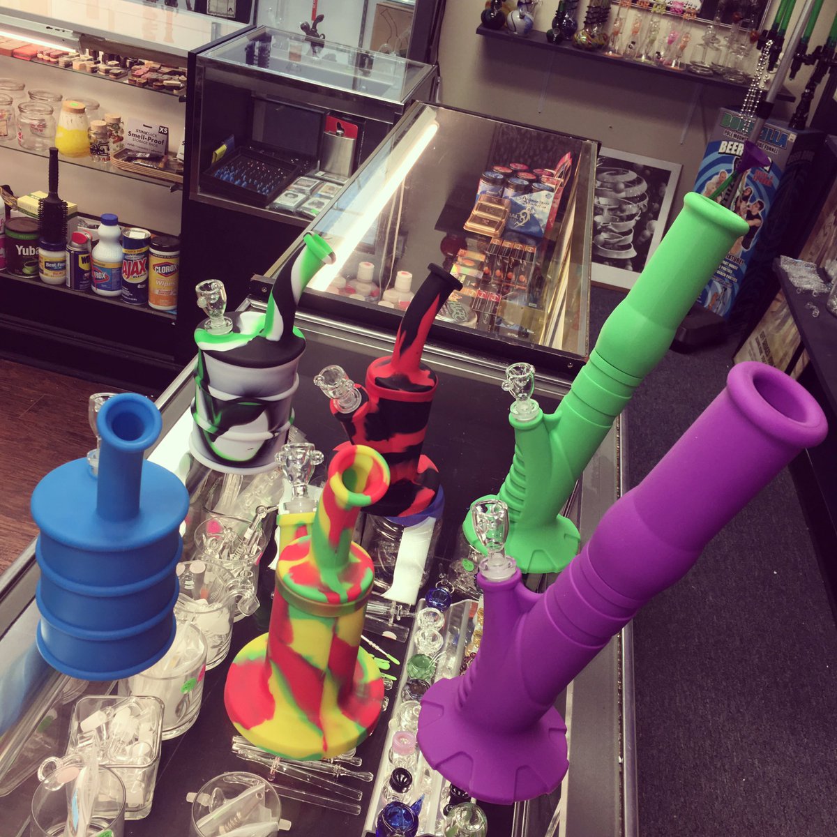 Silicone water pipes starting at $40 at the Sycamore View location!! Come check us out.