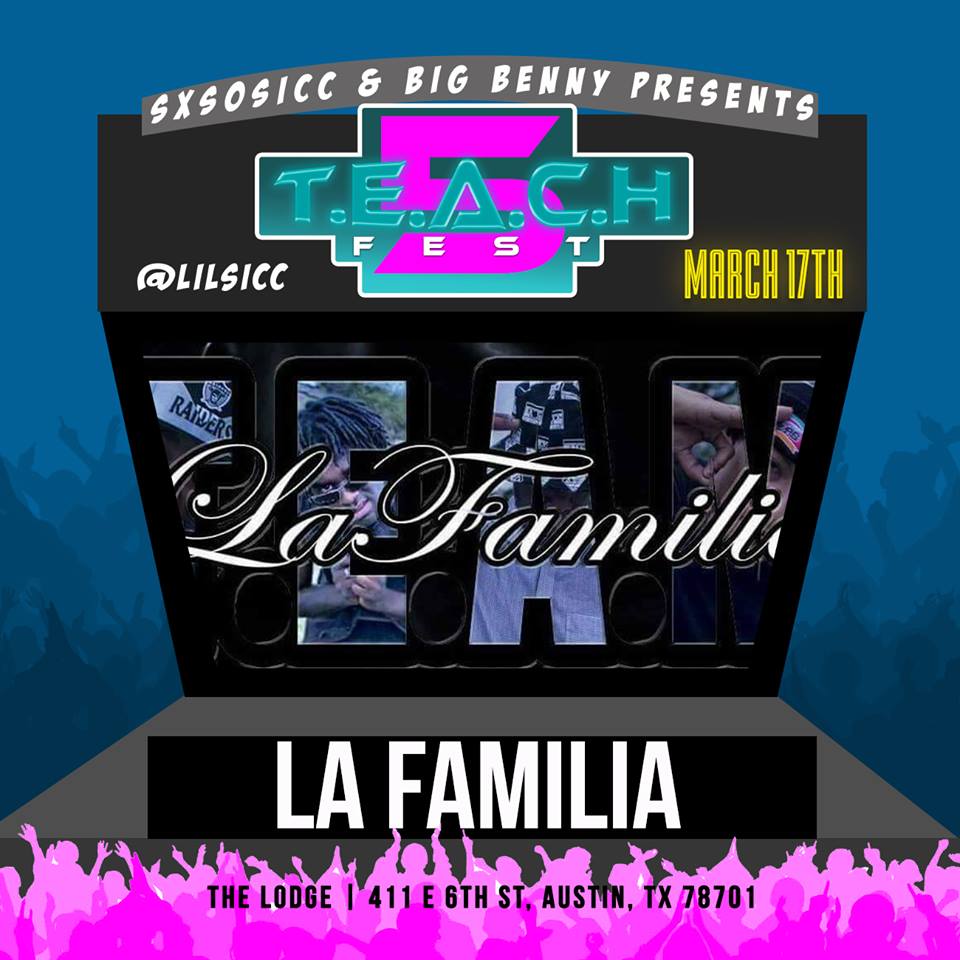 K4Dbooks's tweet photo. Catch @yungklassik @OakCapone and Team La Familia at SXSW TONIGHT!!!!! #mmrs #TEAM #sxsw2017 #sanantonio #atlanta #playfakeepz #LETSGO https://t.co/QmKHqVTnx9