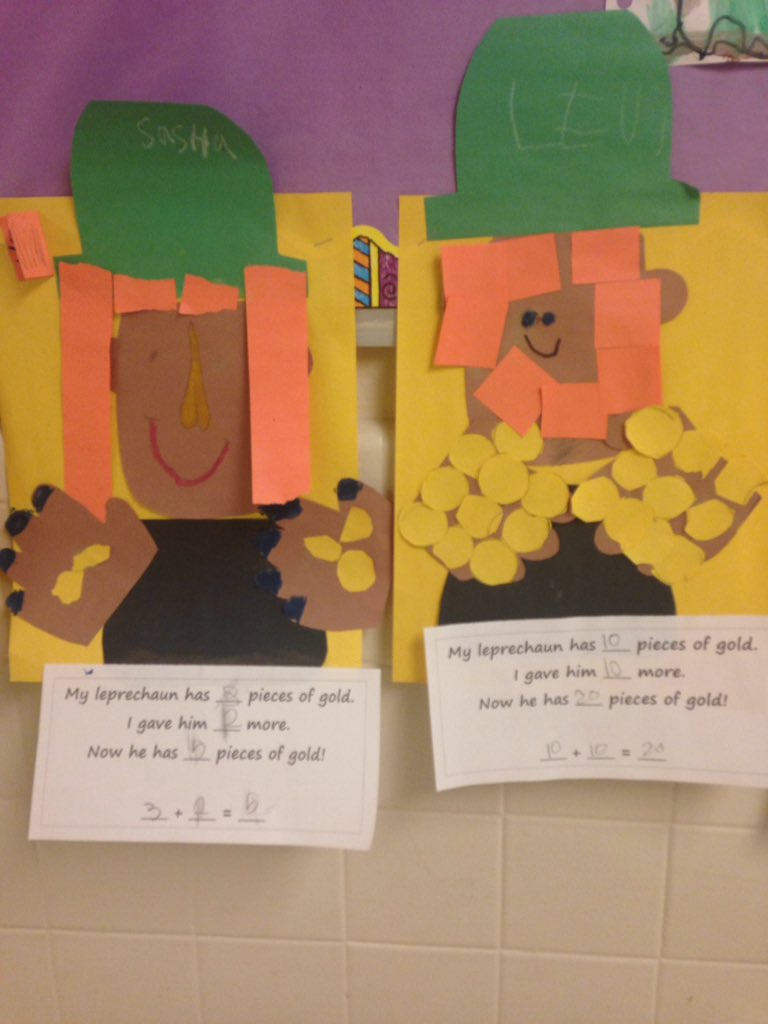 bfyanceyes's tweet photo. Making addition leprechauns to celebrate St. Patrick's Day! https://t.co/5uGBnecBoz