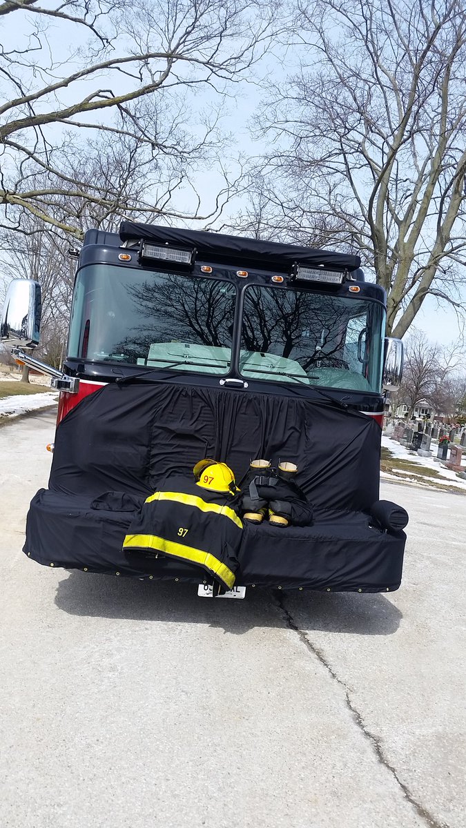 BrantfordPFFA's tweet photo. Today we laid to rest a great husband, friend and firefighter. Thank u for everything u brought to the firehall Sandy. Til we meet again #97 https://t.co/cUTD8LcdVB