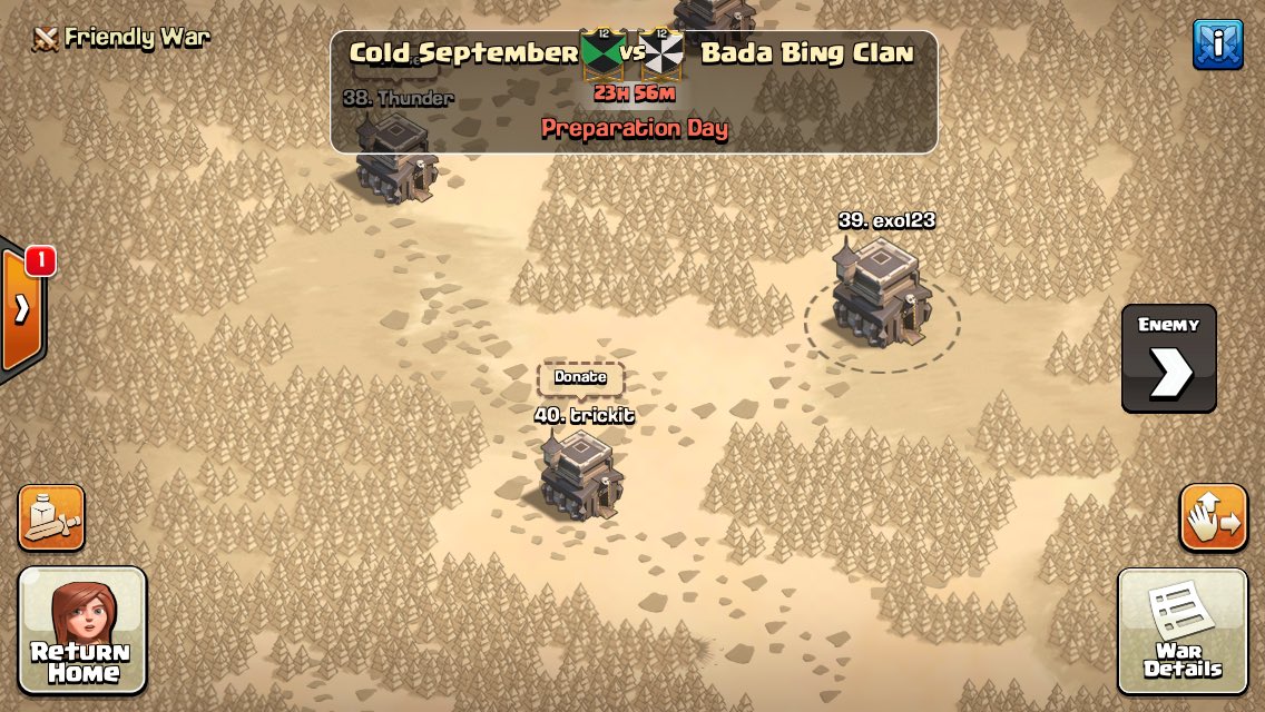 First Match Of CWL Season 2 ❄❄❄GL <a href="/BadaBingClan/">Bada Bing Clan</a>  ❄❄❄