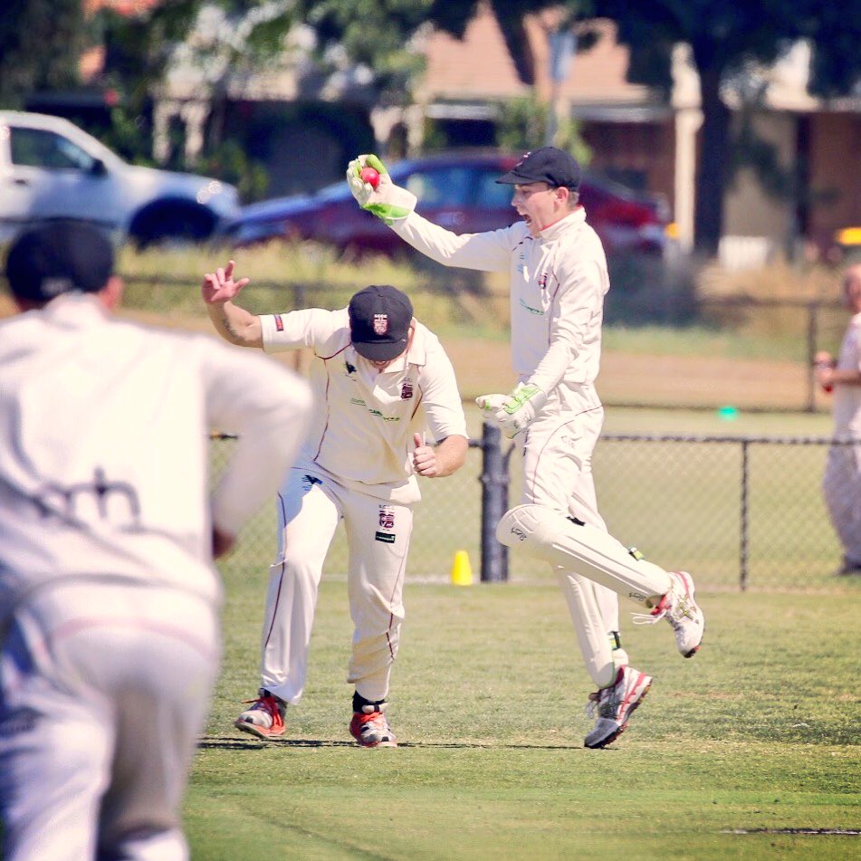 Catch behind the wicket for <a href="/sccc_official/">South Caulfield CC</a>.  @BonbeachTangyCC 5/76. <a href="/CricketBayside/">Southern Bayside</a> Champ Div GF #cricket #cricketersarms #grandfinal