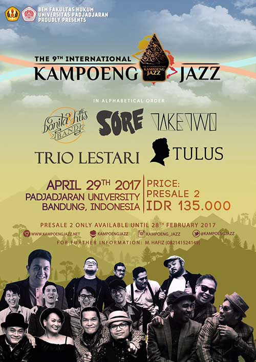 SeeJogja's tweet photo. The 9th International Kampoeng Jazz #Bandung 29/04/17 https://t.co/3Jbll4Z242 https://t.co/fogHlwq4MR