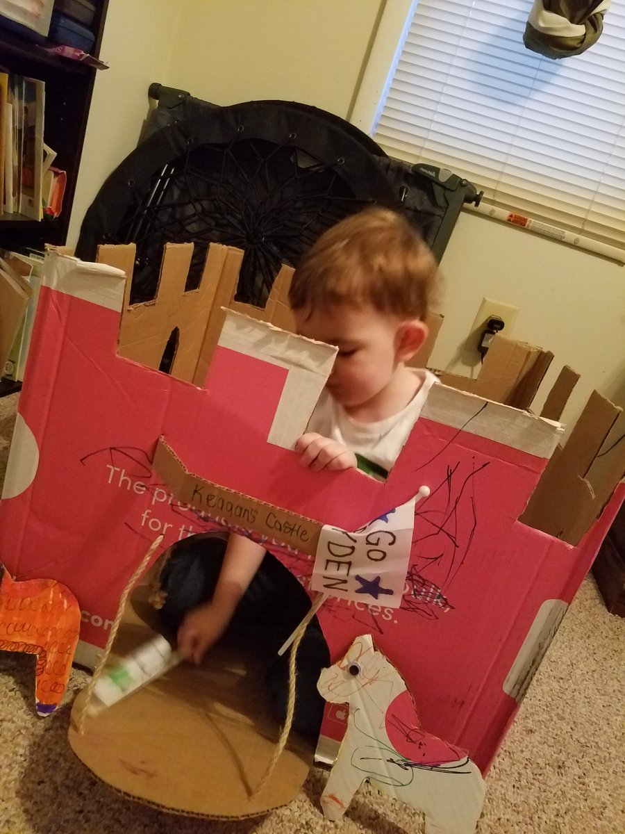 kstaup's tweet image. #boxedbox @BoxedWholesale we completed our castle!! #keaganscastle #usingimagination 
Thanks again for these kits!!