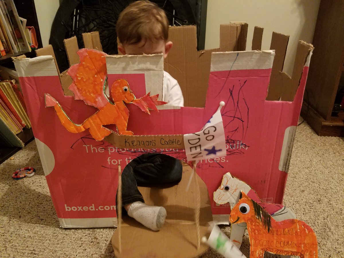 kstaup's tweet image. #boxedbox @BoxedWholesale we completed our castle!! #keaganscastle #usingimagination 
Thanks again for these kits!!