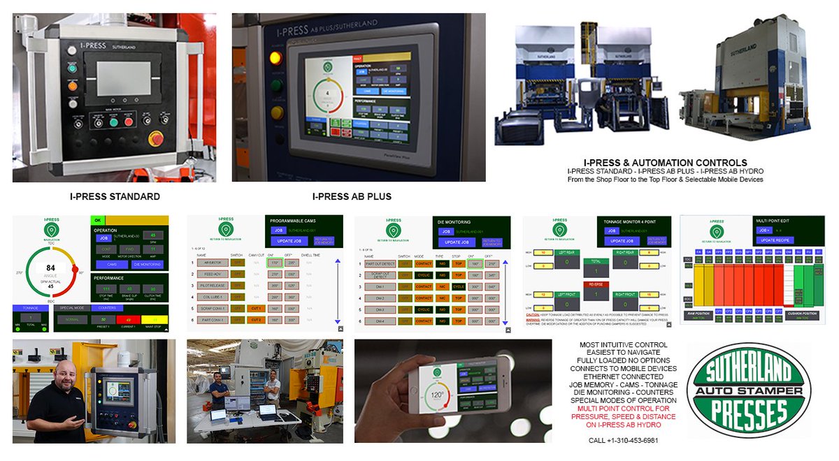 SutherlandPress's tweet photo. #PressControls, #IPRESS, for #StampingPresses, # HydraulicPresses. The most fully featured and safest press and automation control, https://t.co/GzO4cuXeK8