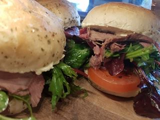 Mustard and rosemary rubbed beef buns... #lunch #toogood