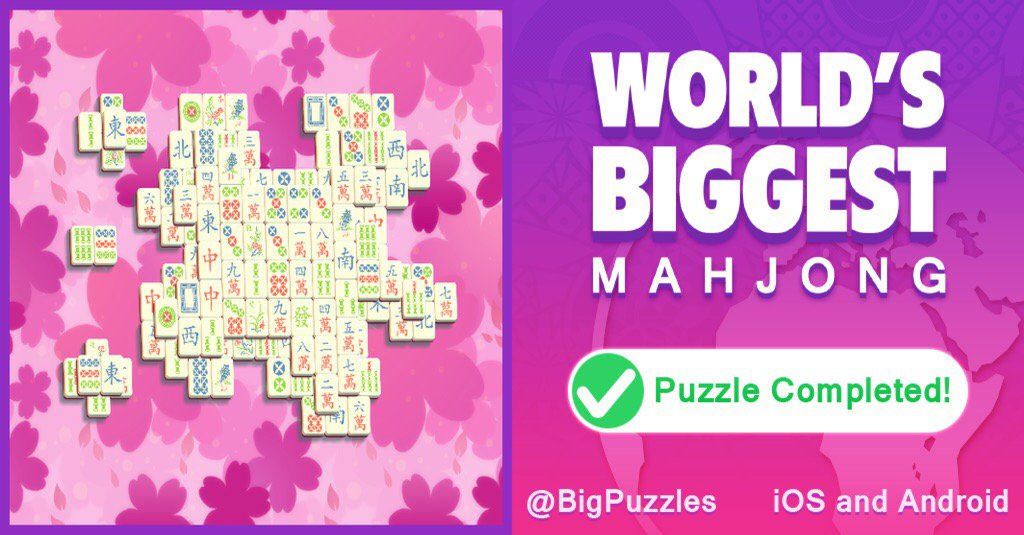 SoMimiesque's tweet photo. I've just completed Splat in World's Biggest Mahjong.

It's free https://t.co/Pp11spsb97 https://t.co/EfwBip7yv9