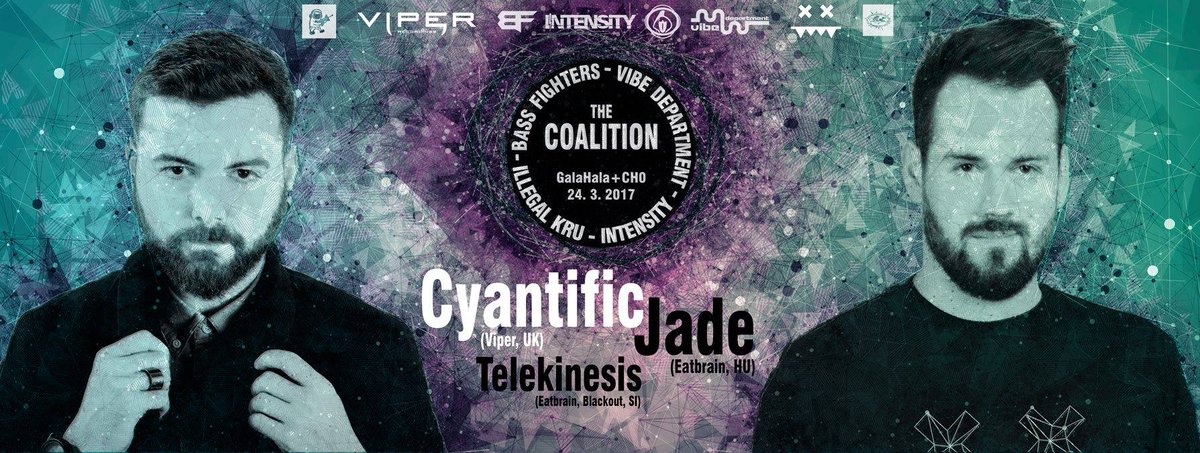 wizdnb's tweet photo. I'm so excited about this!! 🔥😍
The Coalition with @Cyantific3000 @Jade_Eatbrain and @Telekinesisdnb on #Metelkova / #Slovenia! 24.03.! #dnb https://t.co/1H2NEw0aRU