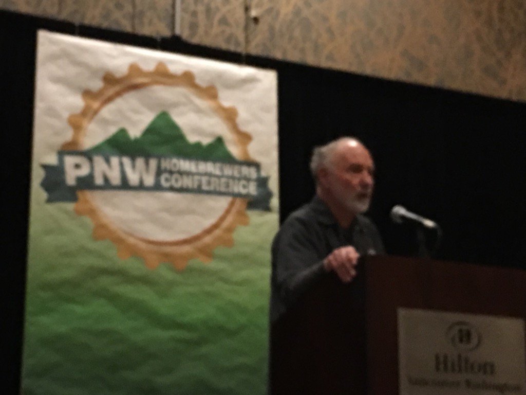 Enjoying the Keynote opening <a href="/PNWHC/">PNW Homebrewers Conf</a> by Will Kemper of the most excellent <a href="/ChuckanutBeer/">Cryogen</a> #homebrew
