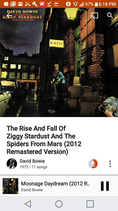 Listening to one of my all time favorite albums right now Ziggy Stardust... https://t.co/Jx4AfMnoBr