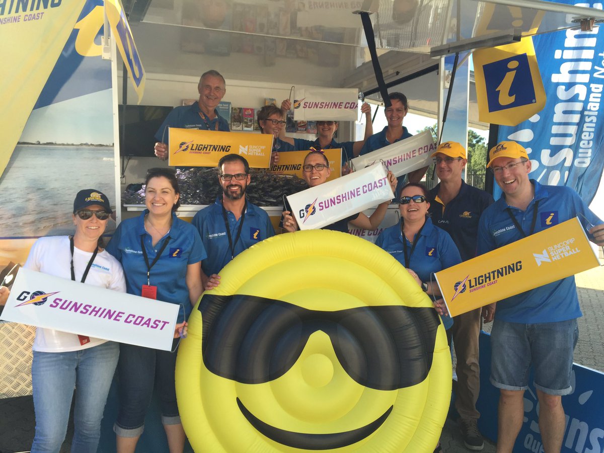 VisitSCcorp's tweet photo. Promoting #visitsunshinecoast @sc_lightning Qld vs Vic double header https://t.co/kwhXwsNwVM