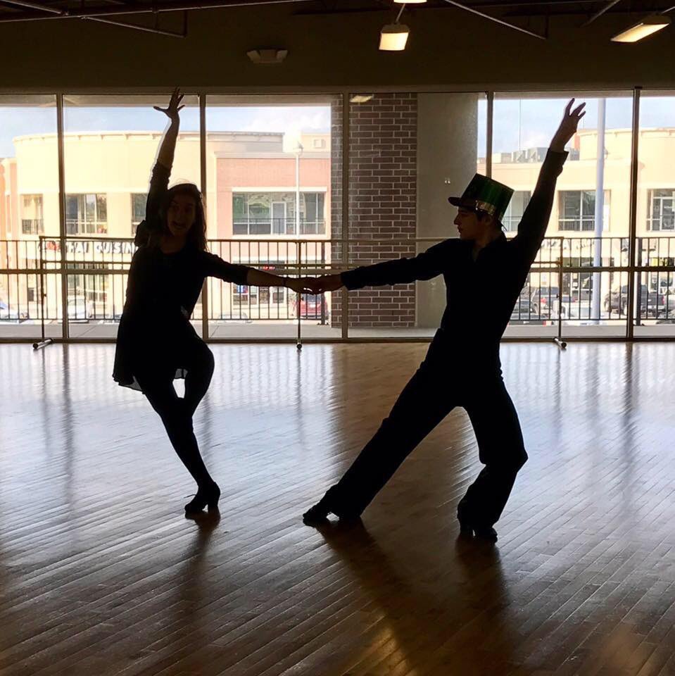 Practicing for a St. Patty's Day show...green hat and all! #ballroomdance #blazetucker #stpattysday #springbreak #fun