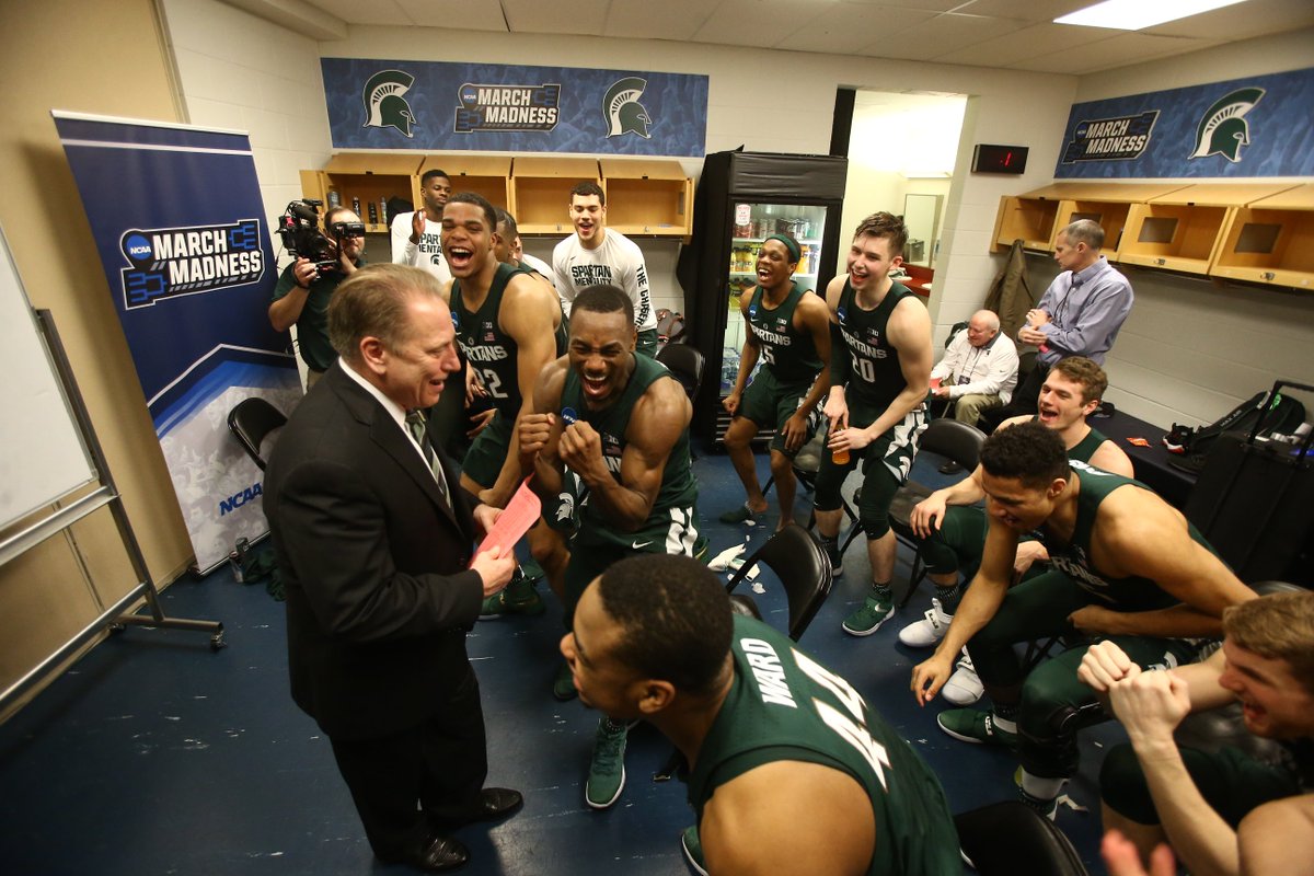 MSU_Basketball's tweet photo. Here's a look at tonight's 20-point victory in the first round of the NCAA Tournament. https://t.co/66pImQUaxF