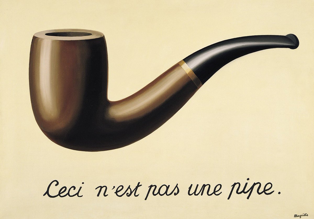 great_artwork's tweet photo. The treachery of images (This is not a pipe)
Rene Magritte (1948) #dailyart https://t.co/oM0YiJgAa2