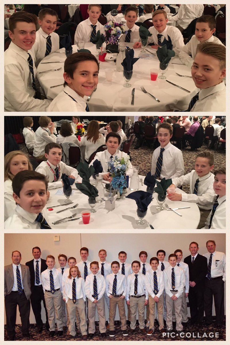WAHC_PWAA's tweet photo. State tournament banquet.  Looking good boys! Thanks Minnesota Hockey and District 10 for hosting! https://t.co/43Mq34hUh0