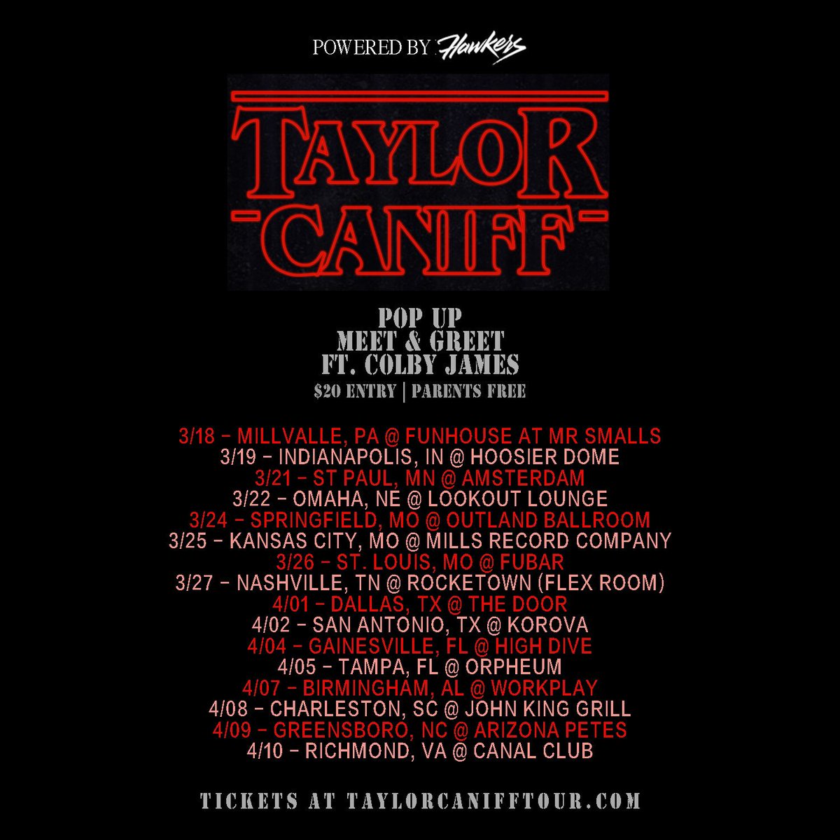 JUST ADDED 10 DATES 🌹 
taylorcanifftour.com