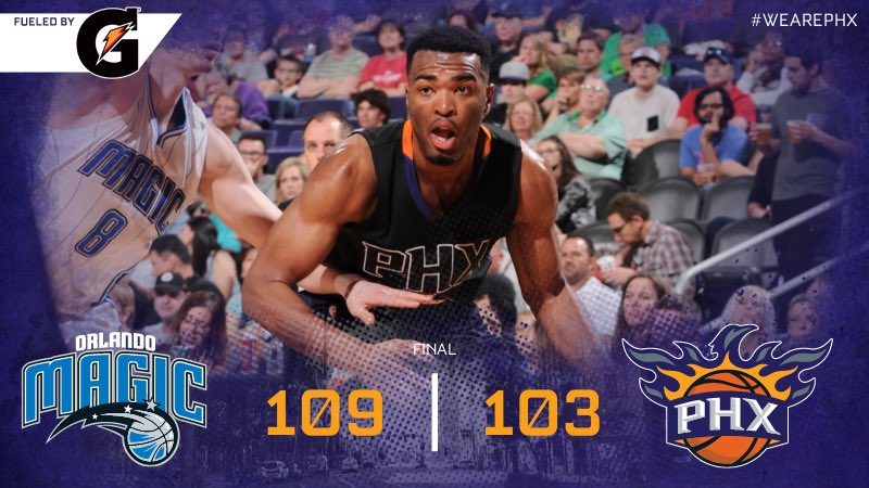 Final from Phoenix.   T.J. Warren (26 PTS) records his 13th-straight double-digit scoring game. https://t.co/2OtjlK860W