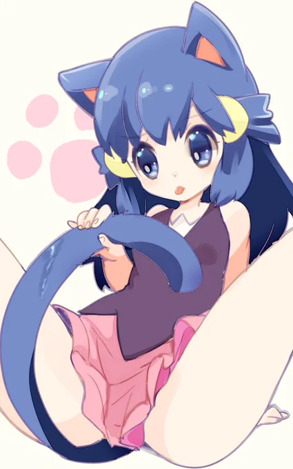 怨念うずまくヒカリちゃんばっかでまともなヒカリちゃんが描きたくなったから2月の猫の日あたりに描いてたにゃんにゃんヒカリちゃんを完成させたよ!! 