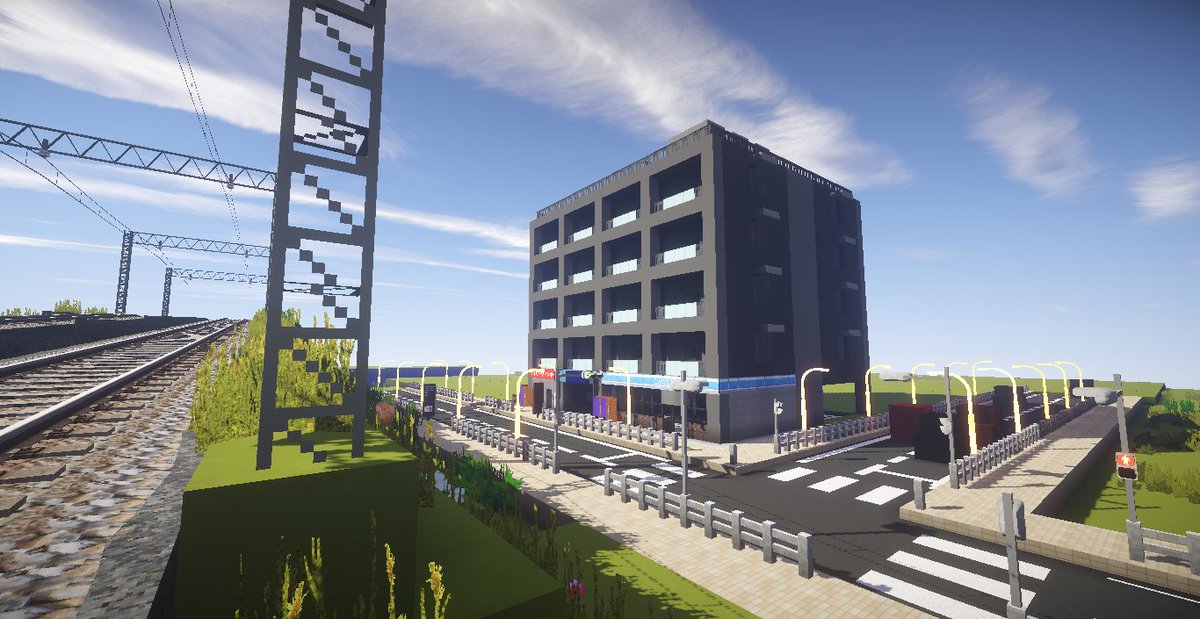 toyosucity_Mine's tweet photo. 一旦、栄楽橋駅周辺整備を休憩して富洲駅から川を隔てて、少し離れたところにMODを駆使して小さな町を作ってます。 https://t.co/Irn1B07Nk4
