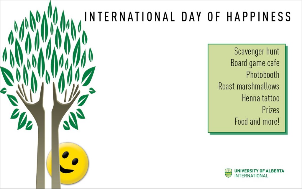 lxjren's tweet photo. Join Us on Monday 16:00 at Telus Centre to Celebrate International Day of Happiness! RSVP @ https://t.co/0qHnH1RzFf @lougheedcollege @UofAIC https://t.co/TXywxTLzof