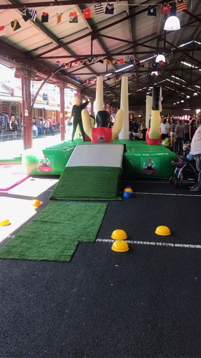 Had a great time down <a href="/vicmarket/">Victoria Delapasse</a> today for the #VicMarketFooty with the kids!! Looking forward to taking on the Crows tomorrow <a href="/aflwomens/">AFL Women's</a>