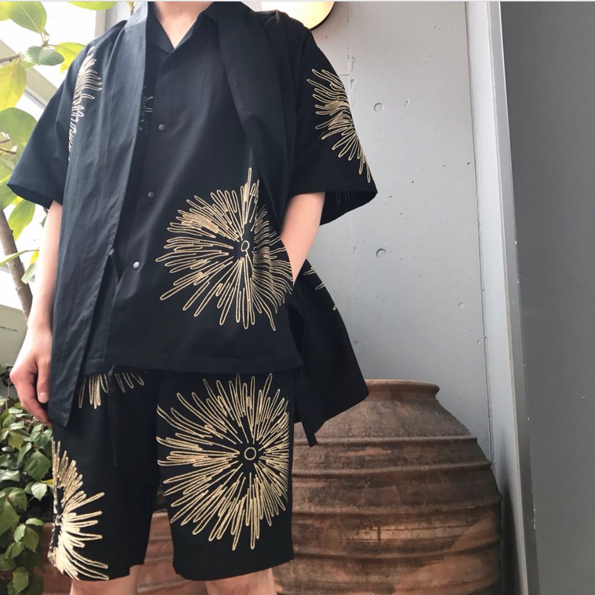 Sasquatchfabrix FIREWORKS JINBEI SHIRT | www.ibnuumar.sch.id