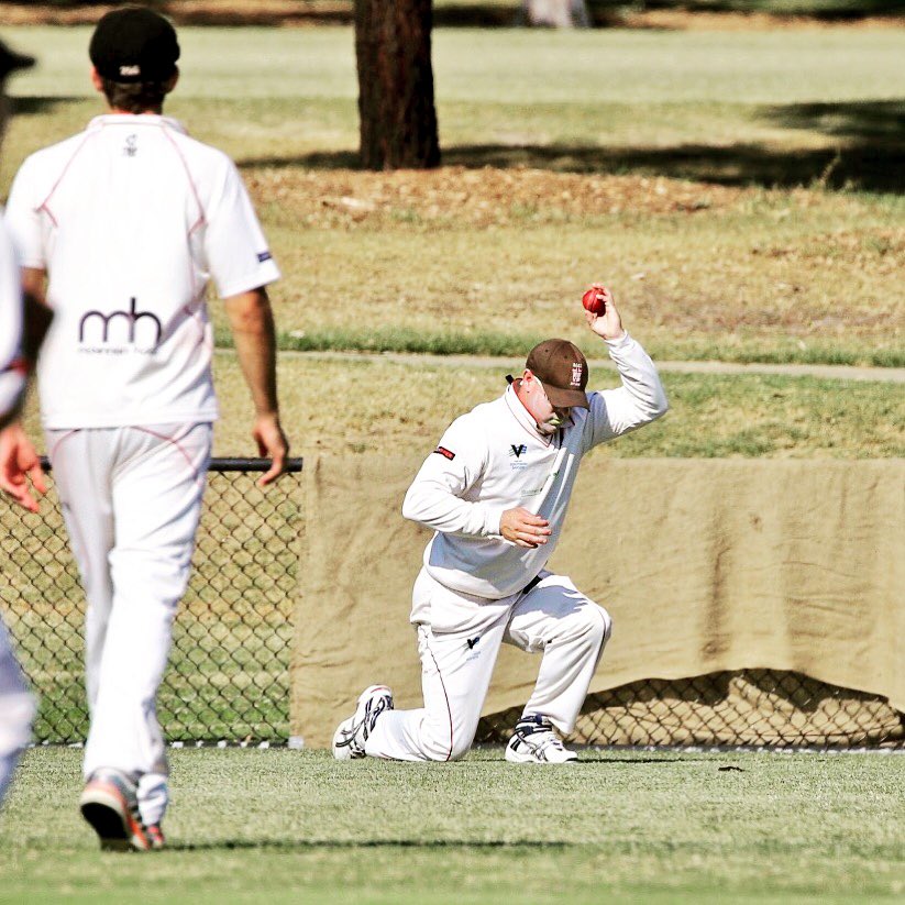 Outfield catch for <a href="/sccc_official/">South Caulfield CC</a> for the 8th wicket @BonbeachTangyCC 8/115 (48) <a href="/CricketBayside/">Southern Bayside</a> Champ Div GF #cricket #cricketersarms