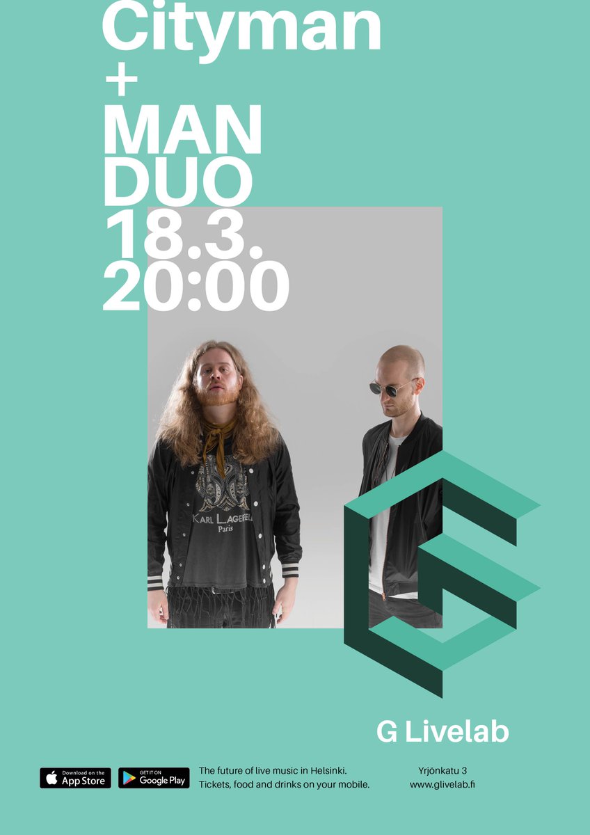 glivelabhki's tweet photo. Tänään klo 20 alkaen G Livelabissa Jaakko Eino Kalevin ja Long-Samin muodostava #MANDUO sekä Alpo Nummelinin ja Tomi Leppäsen @Citymanmusic. https://t.co/dSgp7GNzzz
