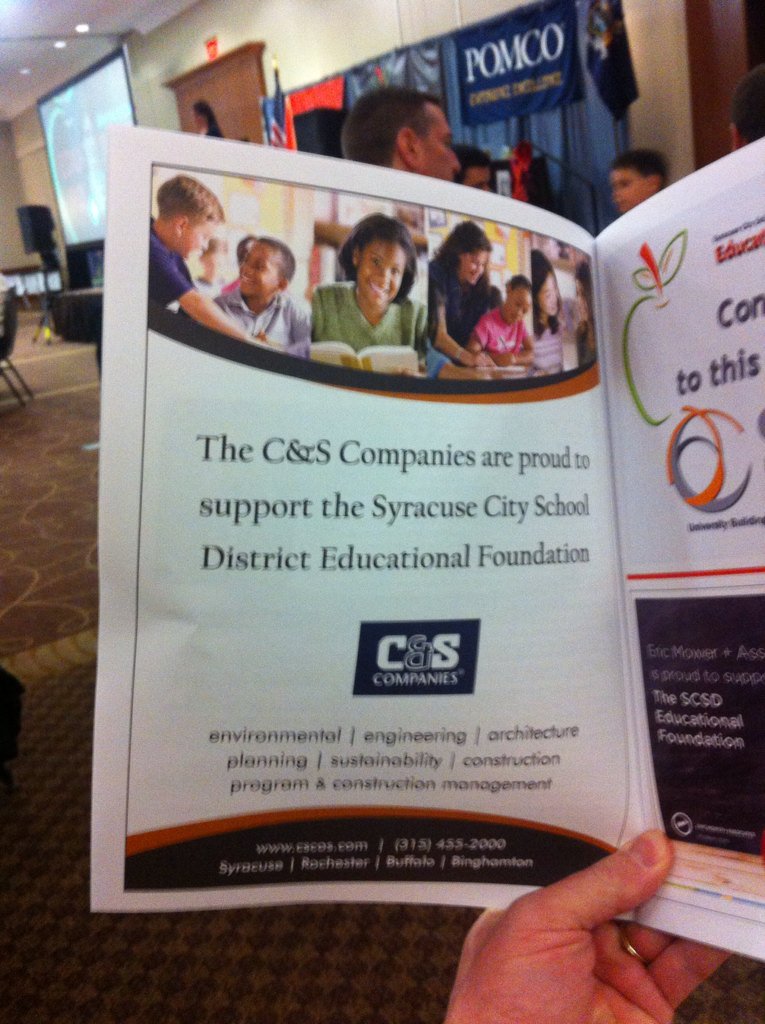trimble_jdt's tweet photo. Enjoying the @SyracuseSchools  Annual Educational Foundation Breakfast. Great turnout! https://t.co/fSED5xk8fB