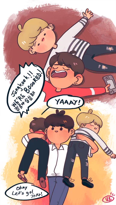 ??형들 산책시키는 정국
jungkook who walks his hyungs??

 #정국 #뷔 #지민 #vminkook #taehyung #jimin #jungkook #btsfanart 