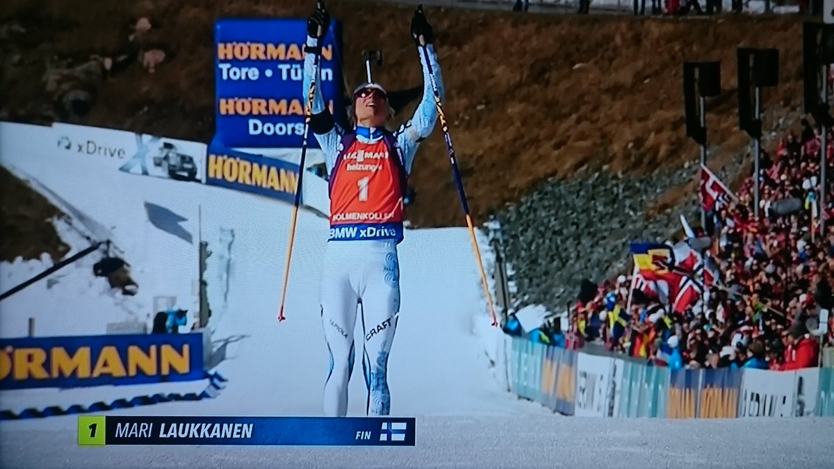 WuhuuJoni's tweet photo. Vuoden sykähdyttävin urheiluhetki oli tässä #biathlon @mari_laukkanen https://t.co/RBkHMMjvdp
