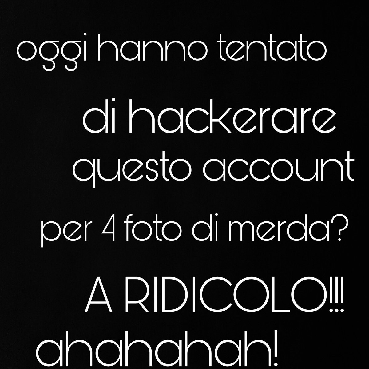 old_style_car's tweet photo. Oggi qualcuno ha tentato di hackerare il mio account instagram  ... 😂😂😂 https://t.co/YeuDv5sfzr