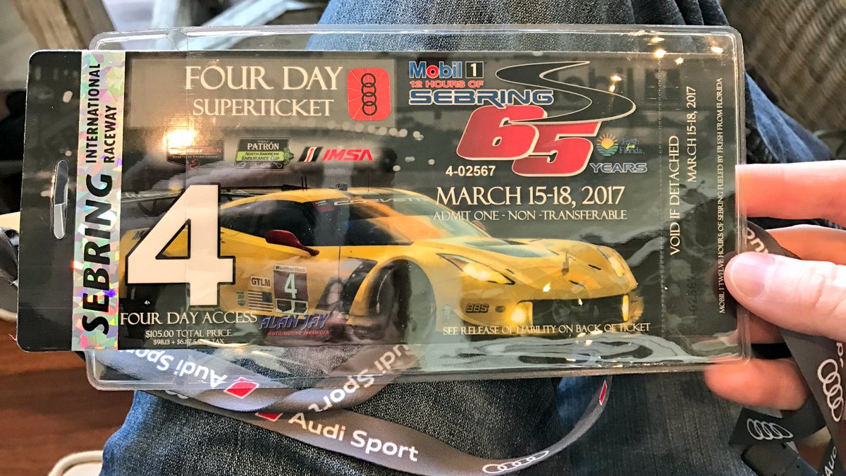 JonathanReviews's tweet image. Its almost time for #Sebring12!!! Team @Chevrolet is on the tickets.... is that a victory sign? #Corvette